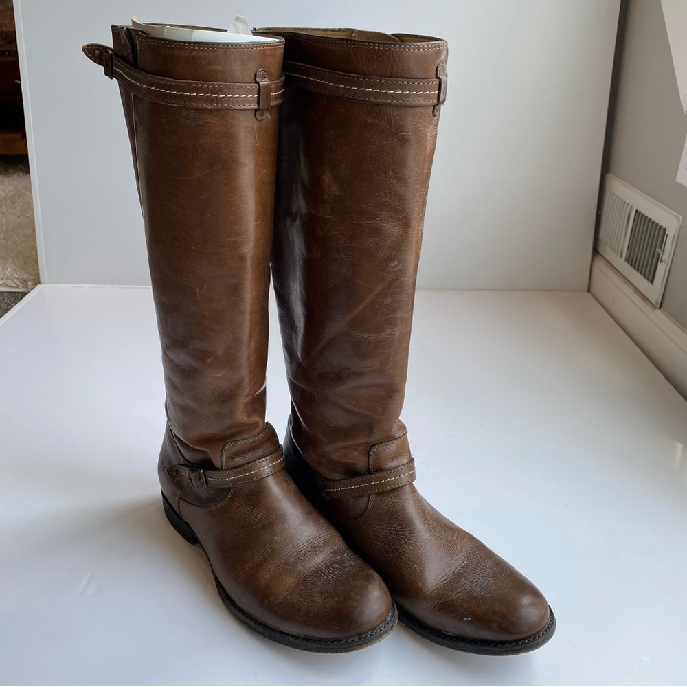 Frye Erin Riding Boots in Fawn
